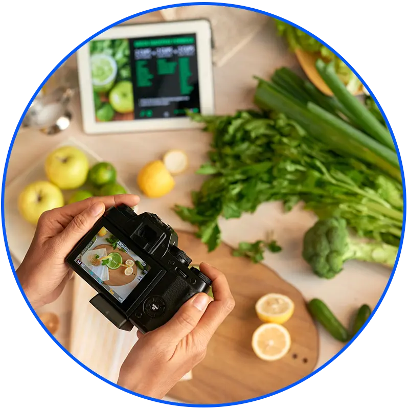 Healthy food and phone tracking